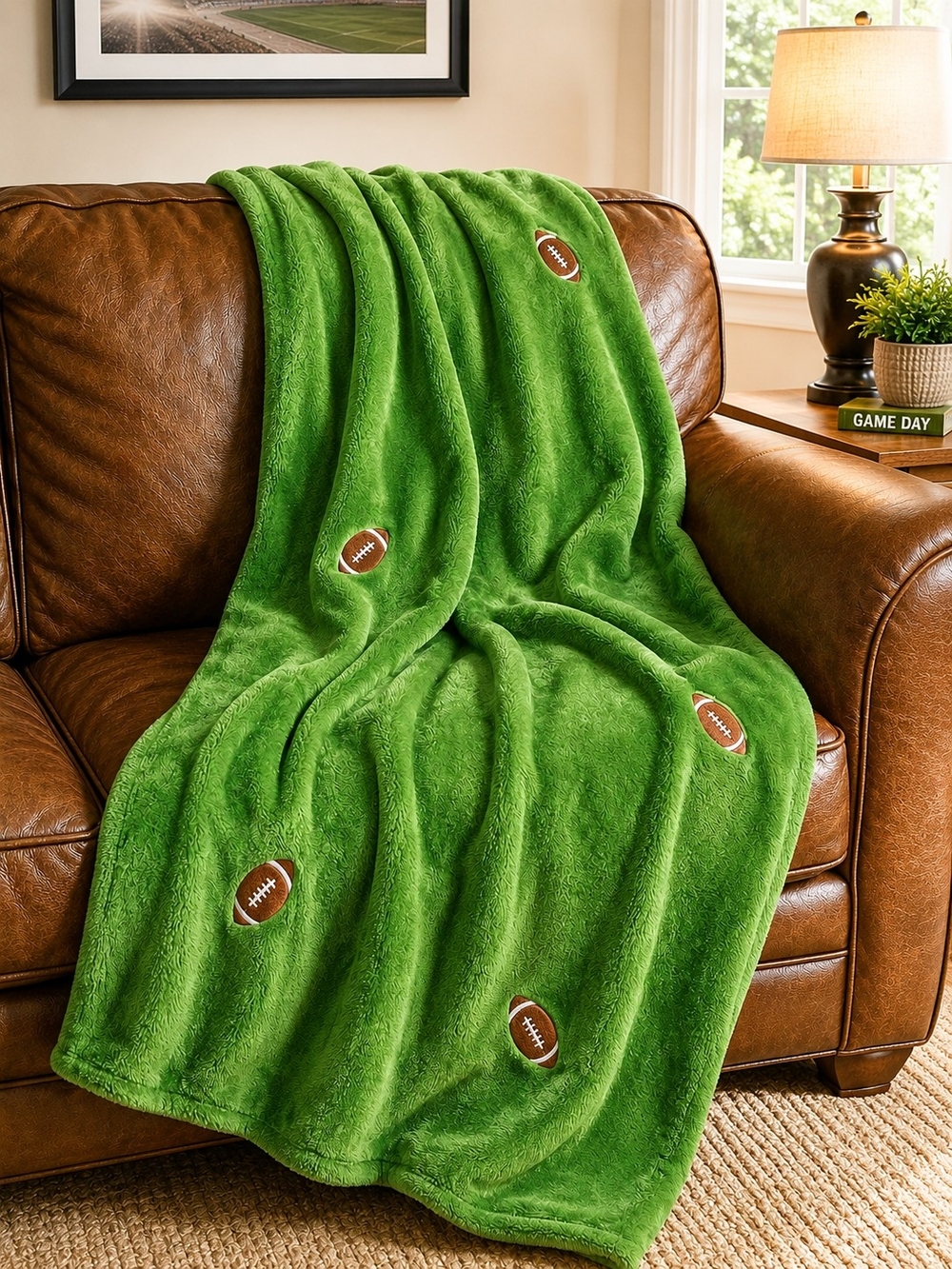 Football Plush Throw Blanket